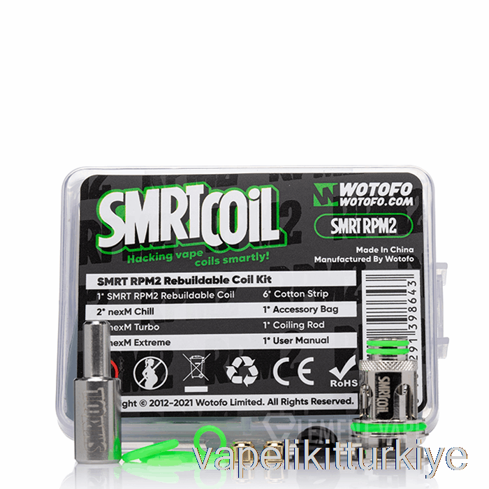 Vape Türkiye Wotofo Smrt Yeniden Yapılandırılabilir Bobin Kiti [rpm2] Yeniden Yapılandırılabilir Bobin Kiti
